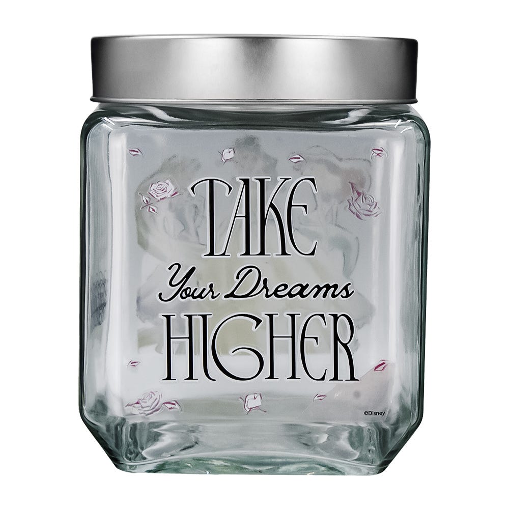 Frasco cuadrado de vidrio con tapa 1.250 litros princesas 2415-5335 Fun Kids