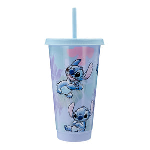 Vaso de plástico con tapa y popote 700 ml Stitch 2415-533 Fund Kids