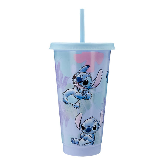 Vaso de plástico con tapa y popote 700 ml Stitch 2415-533 Fund Kids