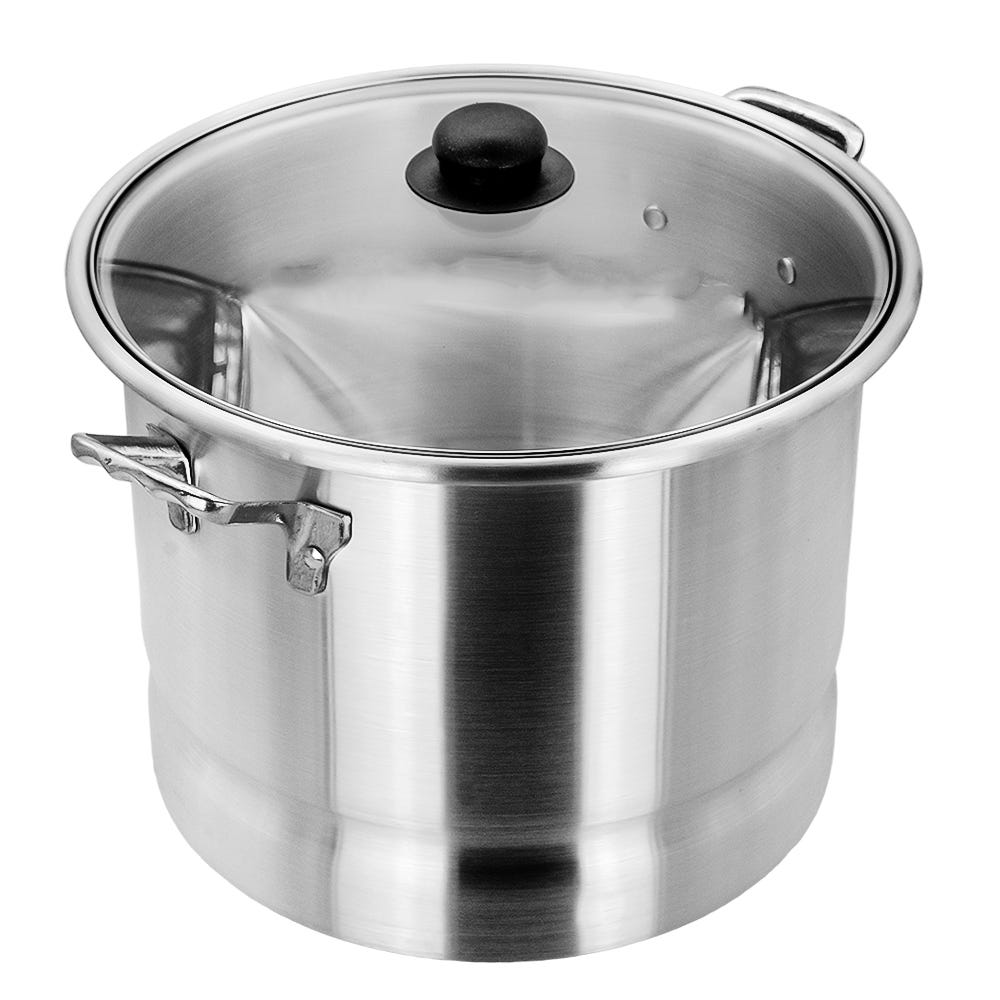 Vaporera de aluminio con tapa de vidrio 14.7 litros 6559-3 Lamex