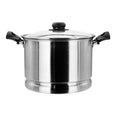 Vaporera alta de aluminio con tapa de vidrio 5.370 litros 6613-2 Lamex