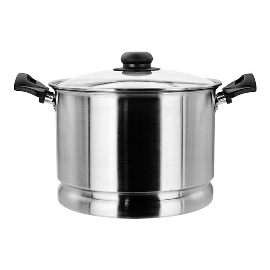 Vaporera alta de aluminio con tapa de vidrio 5.370 litros 6613-2 Lamex