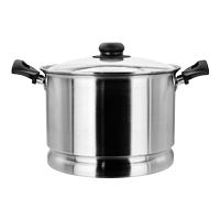 Vaporera alta de aluminio con tapa de vidrio 5.370 litros 6613-2 Lamex