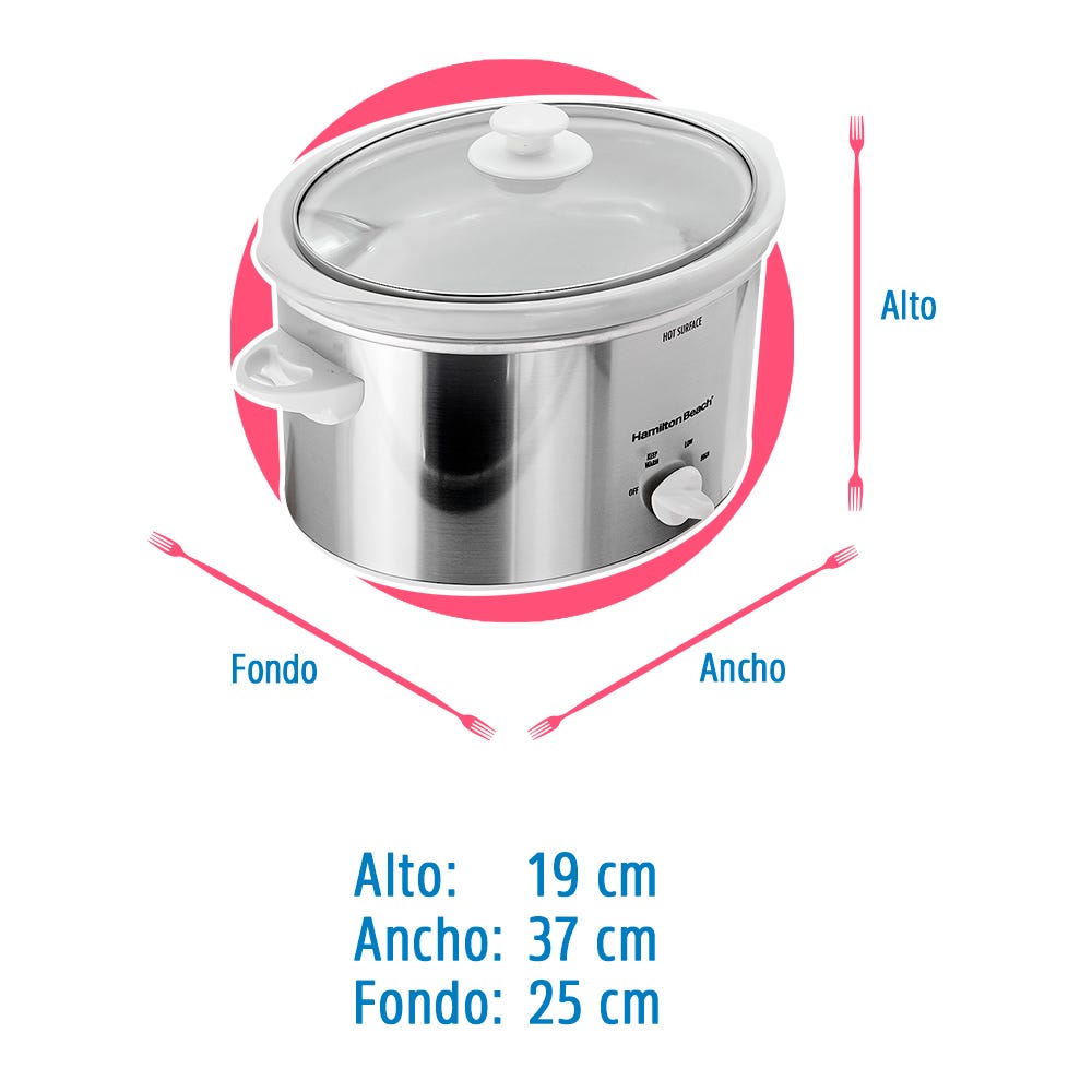 Olla cerámica lento cocimiento 3 L 33140G Hamilton Beach