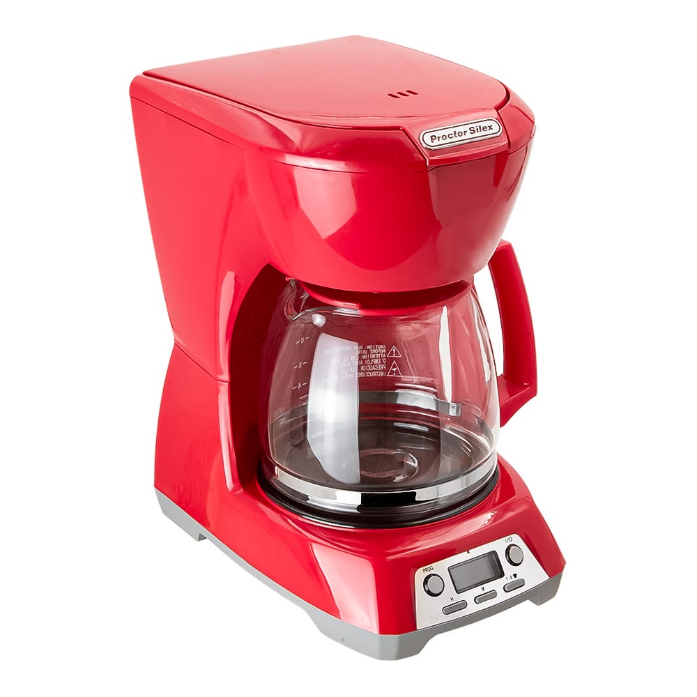 Cafetera programable 12 tazas roja 43673 Proctor Silex