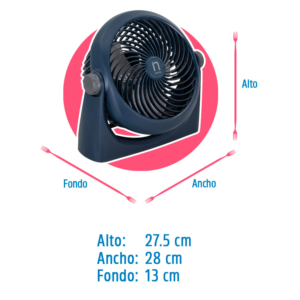 Ventilador personal 3 velocidades azul marino CEN-1012 Navia