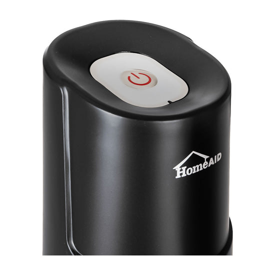 Dispensador de agua automático negro Home AI M-036 – detalle del botón frontal