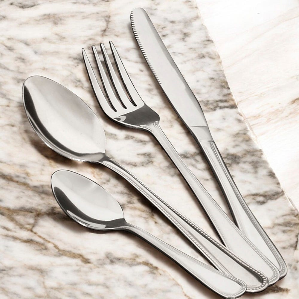 Juego de cubiertos de acero inoxidable 24 piezas Bari Magefesa