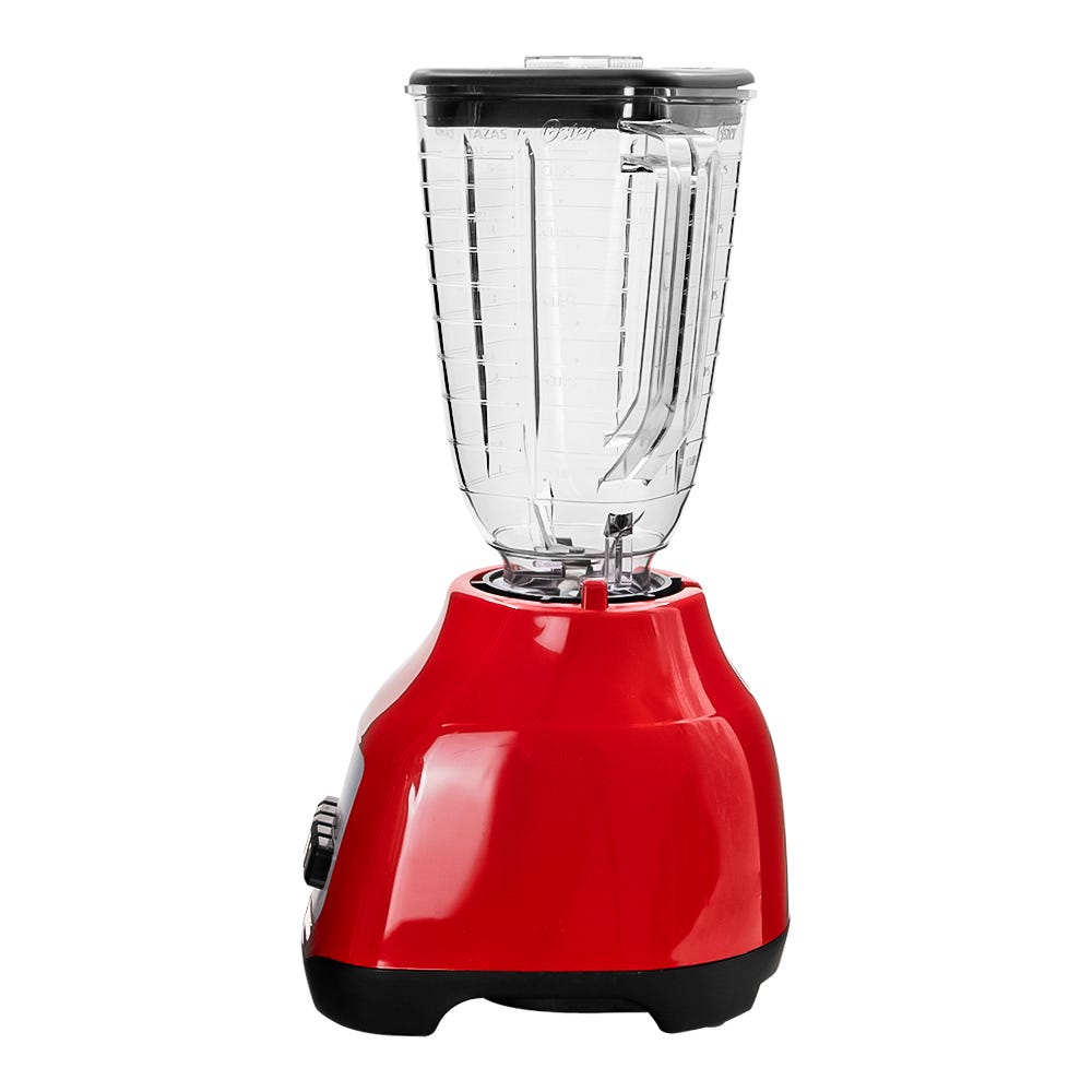 Smoothie Matutino: Licuadora Soho Lite Roja Oster + 4 Vasos de vidrio de 600 ml Kim Glass