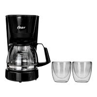 Despertar Aromático: Cafetera de 5 tazas Oster + Juego de 2 vasos doble pared HSH