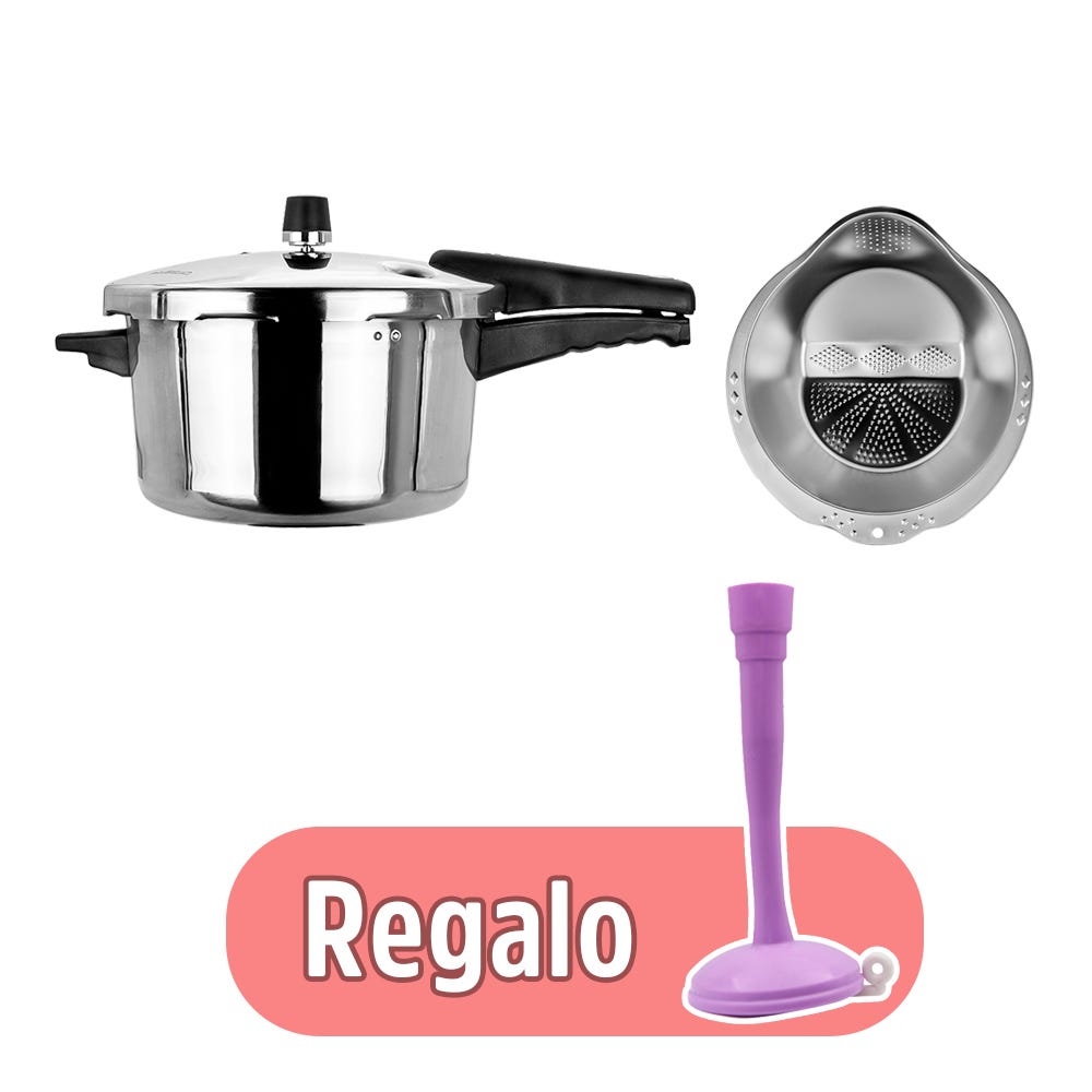 Sazón Express: Olla de presión de 6 litros Presto + Colador para verduras y semillas 26 cm Qualité