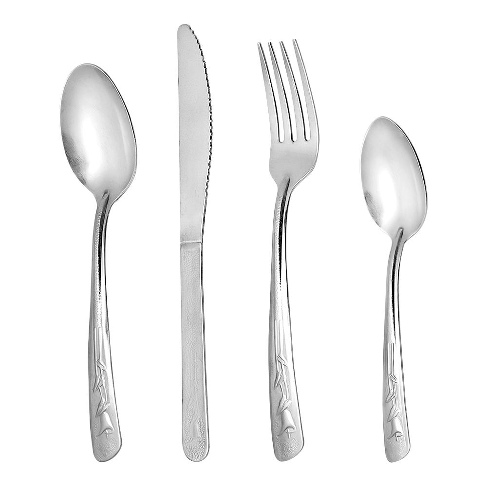 Mesa De Gala: Vajilla Sofía 9 piezas + Juego de cubiertos de 24 piezas Maya Möven