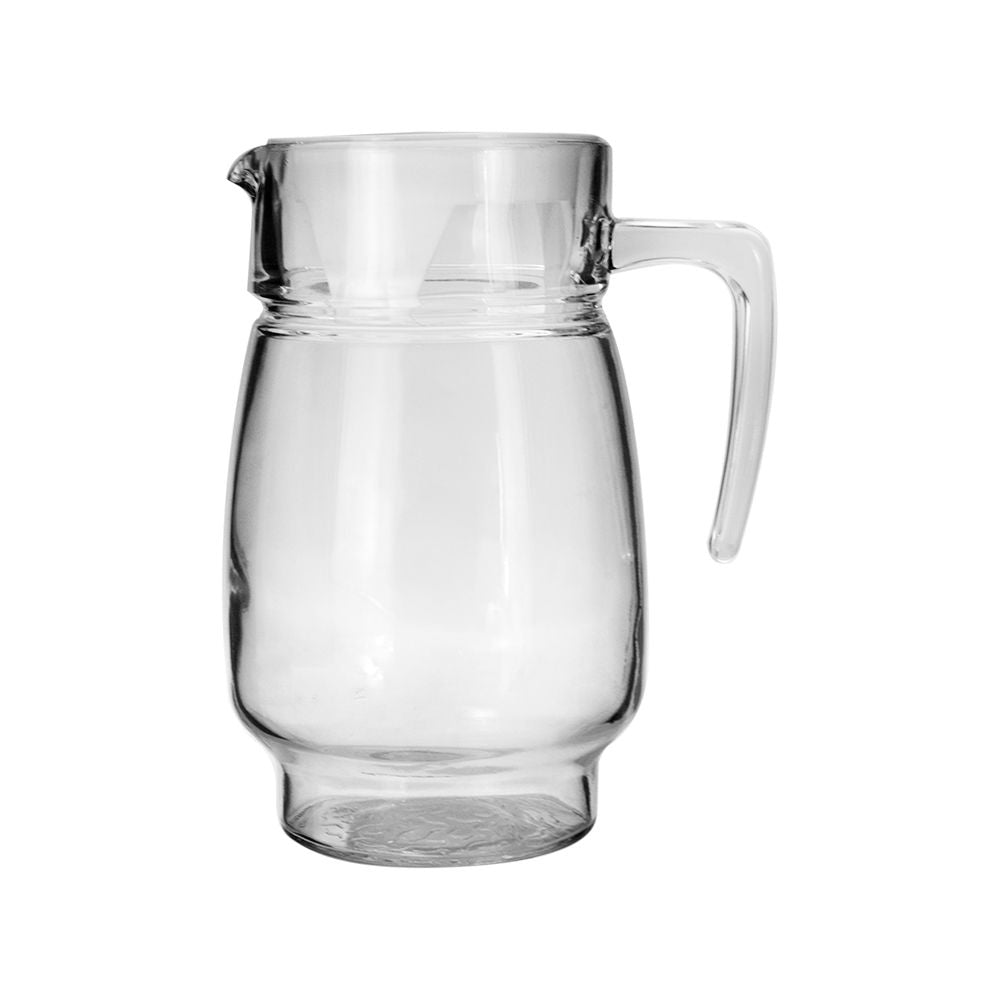 Pack Refresca tus días: Jarra de vidrio 1.6 L Kim Glass + 4 vasos cuberos 295 ml Lunita