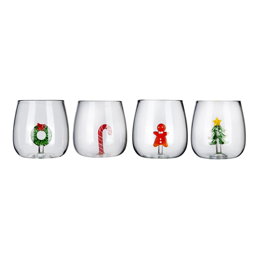 Kit de 4 Vasos Navideños 3D Home Sweet Home