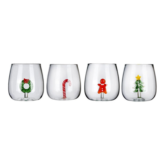 Kit de 4 Vasos Navideños 3D Home Sweet Home