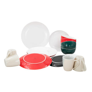 Vajilla de porcelana de 16 piezas Colorin Ánfora