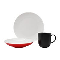 Vajilla de porcelana de 12 piezas Polar Ánfora