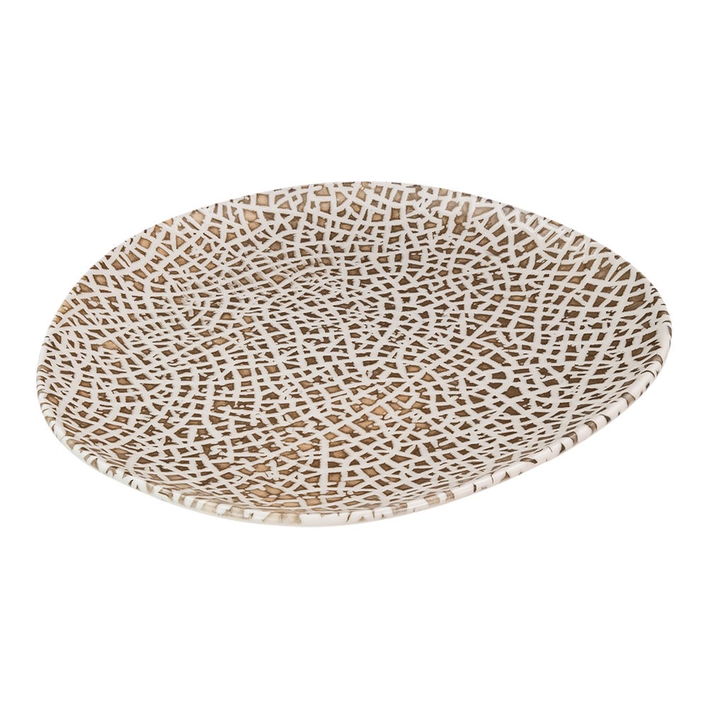 Plato trinche de porcelana 29 cm Lapya Wood Vago 90946 Bonna