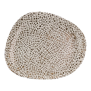 Plato trinche de porcelana 33 cm Lapya Wood Vago 90945 Bonna