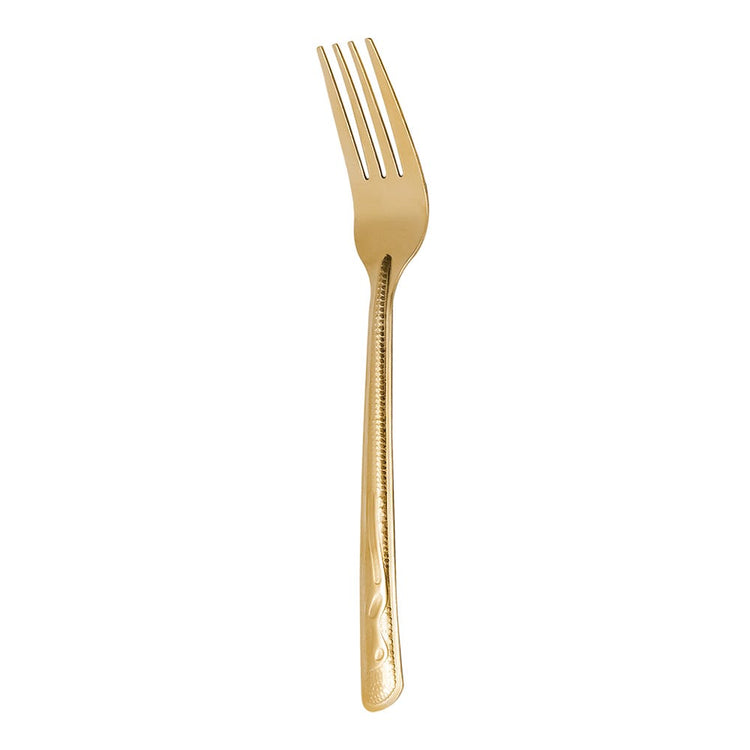 Tenedor de mesa de acero inoxidable dorado Alcatraz Aura 97170 Ranieri