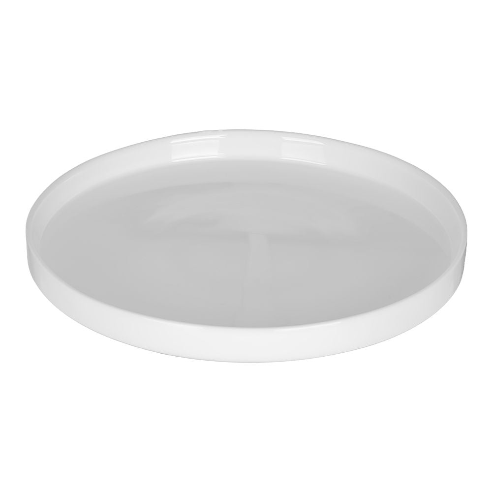 Plato de vidrio para pizza 26.7 cm Opal blanco 97999 Ánfora