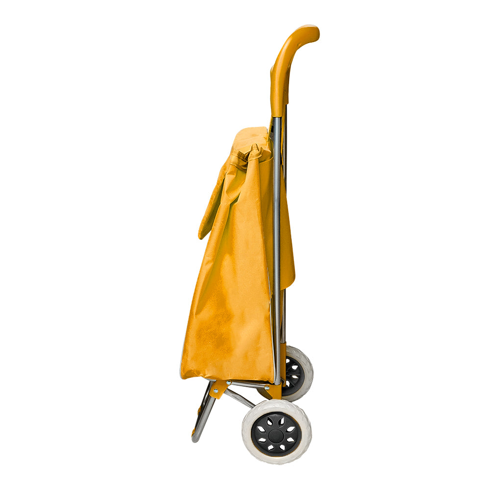 Carro de mandado plegable de acero y poliéster amarillo FWO414Y Fast
