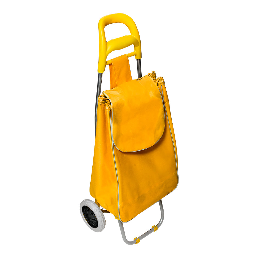 Carro de mandado plegable de acero y poliéster amarillo FWO414Y Fast