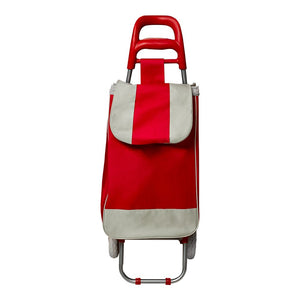 Carro de mandado plegable de acero y poliéster rojo FWO414R Fast