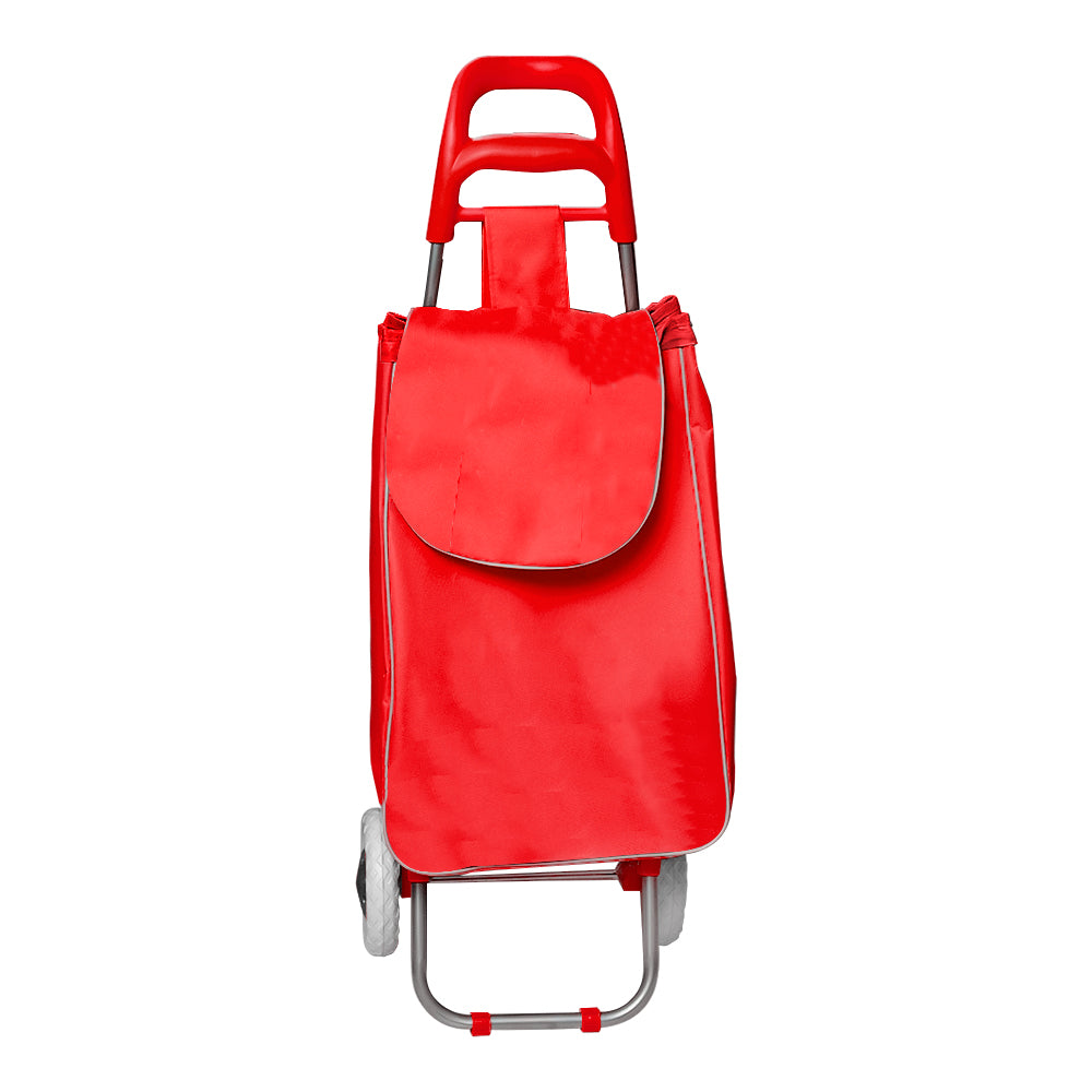 Carro de mandado plegable de acero y poliéster rojo FWO414R Fast