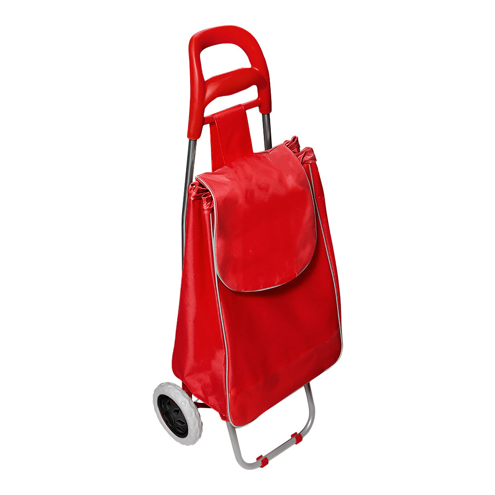 Carro de mandado plegable de acero y poliéster rojo FWO414R Fast