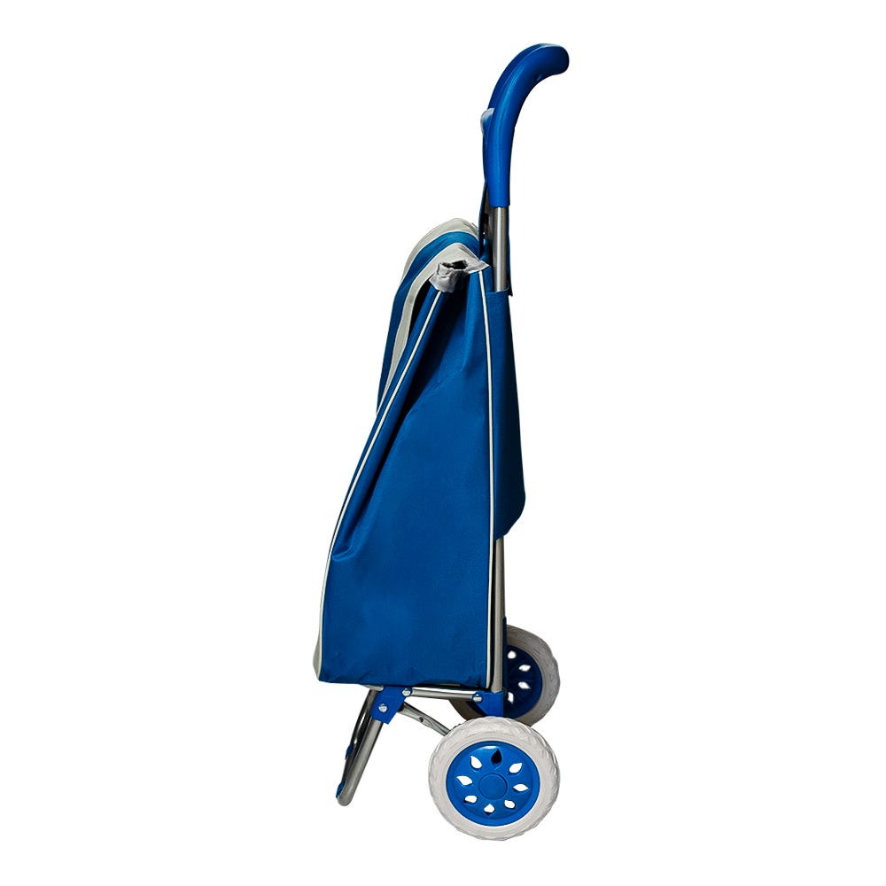 Carro de mandado plegable de acero y poliéster azul FWO414B Fast