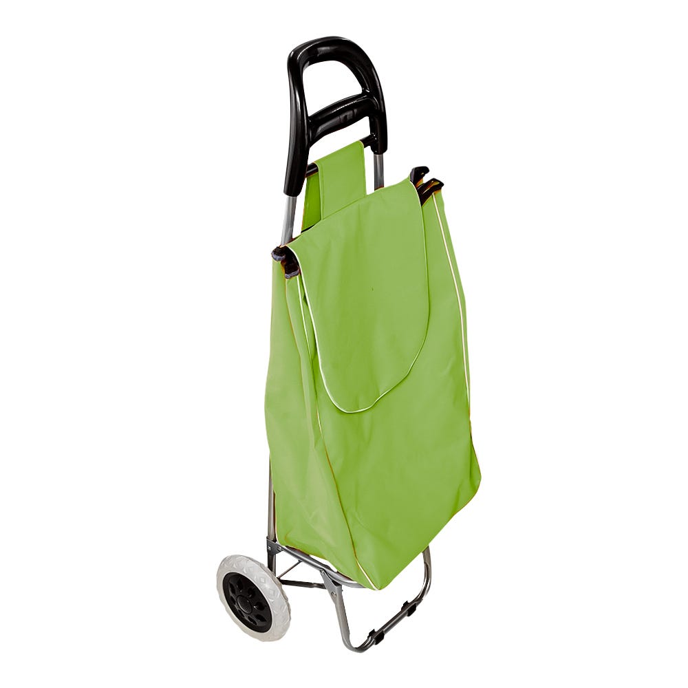 Carro de mandado plegable de acero y poliéster verde manzana FWO414AG Fast