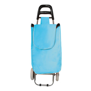 Carro de mandado plegable de acero y poliéster azul cielo FWO414LB Fast