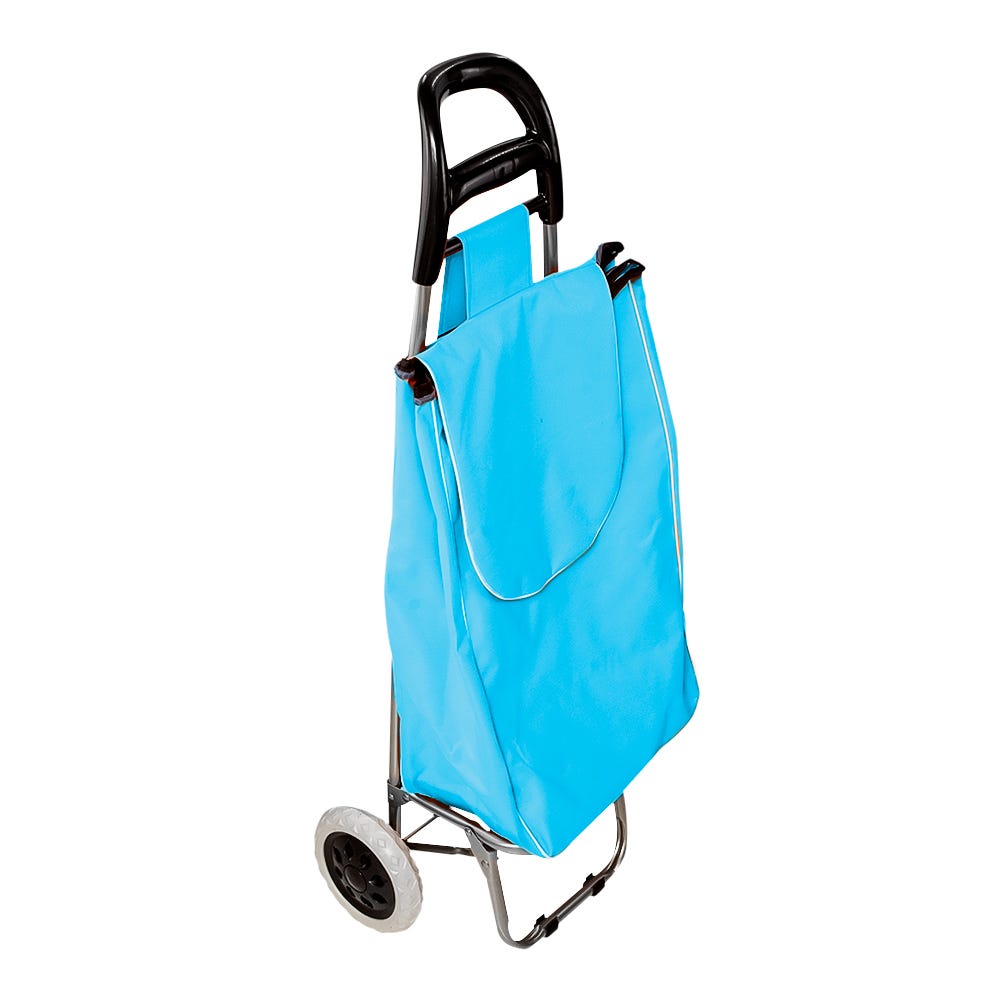 Carro de mandado plegable de acero y poliéster azul cielo FWO414LB Fast