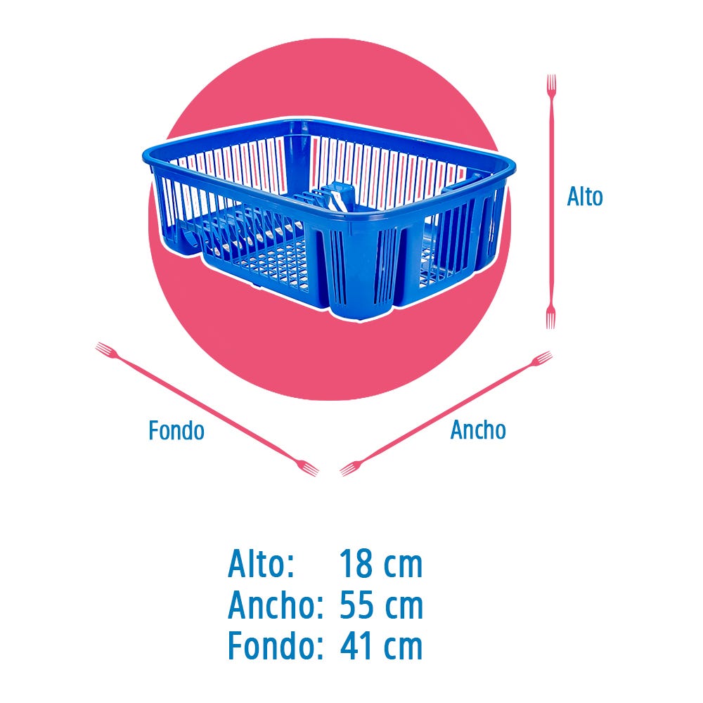 Escurridor de platos de polipropileno 41.5 x 55 cm arci AA112010V-AA Megaplast