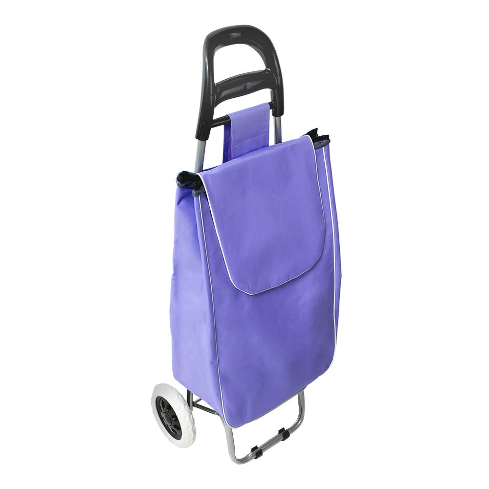 Carro de mandado plegable de acero y poliéster lila S/M Fast