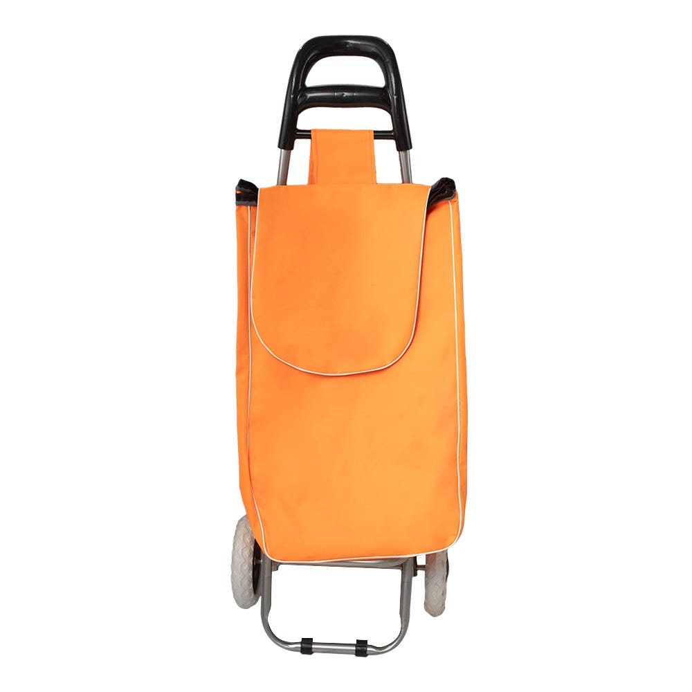 Carro de mandado plegable de acero y poliéster naranja pastel S/M Fast