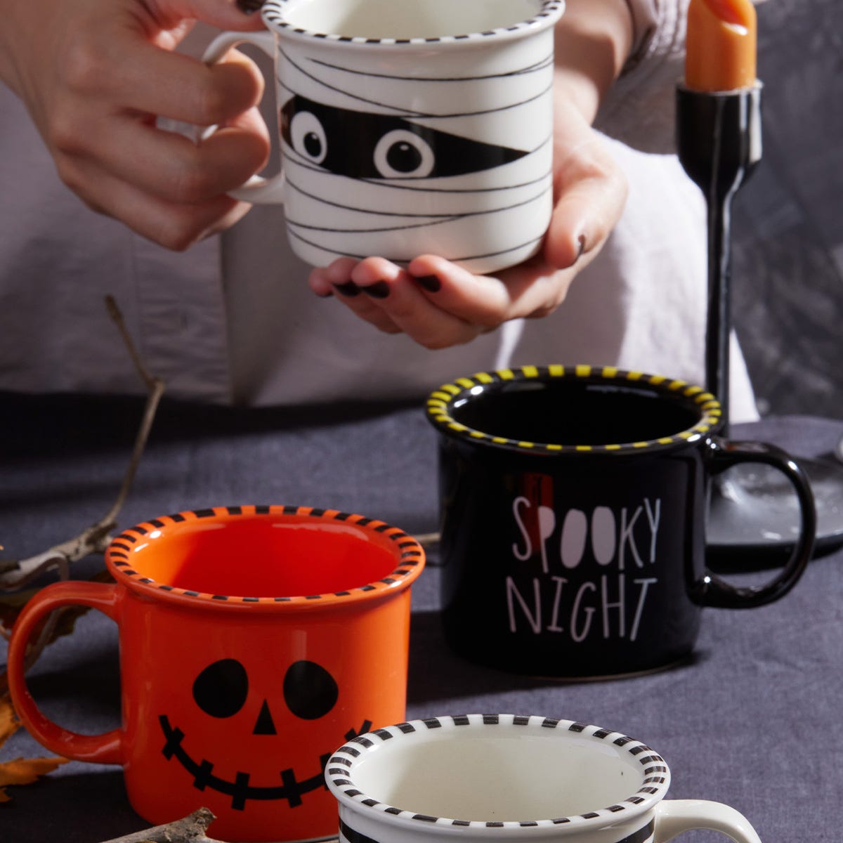 Taza mug de cerámica 250 ml Halloween PL120J406012 Corona