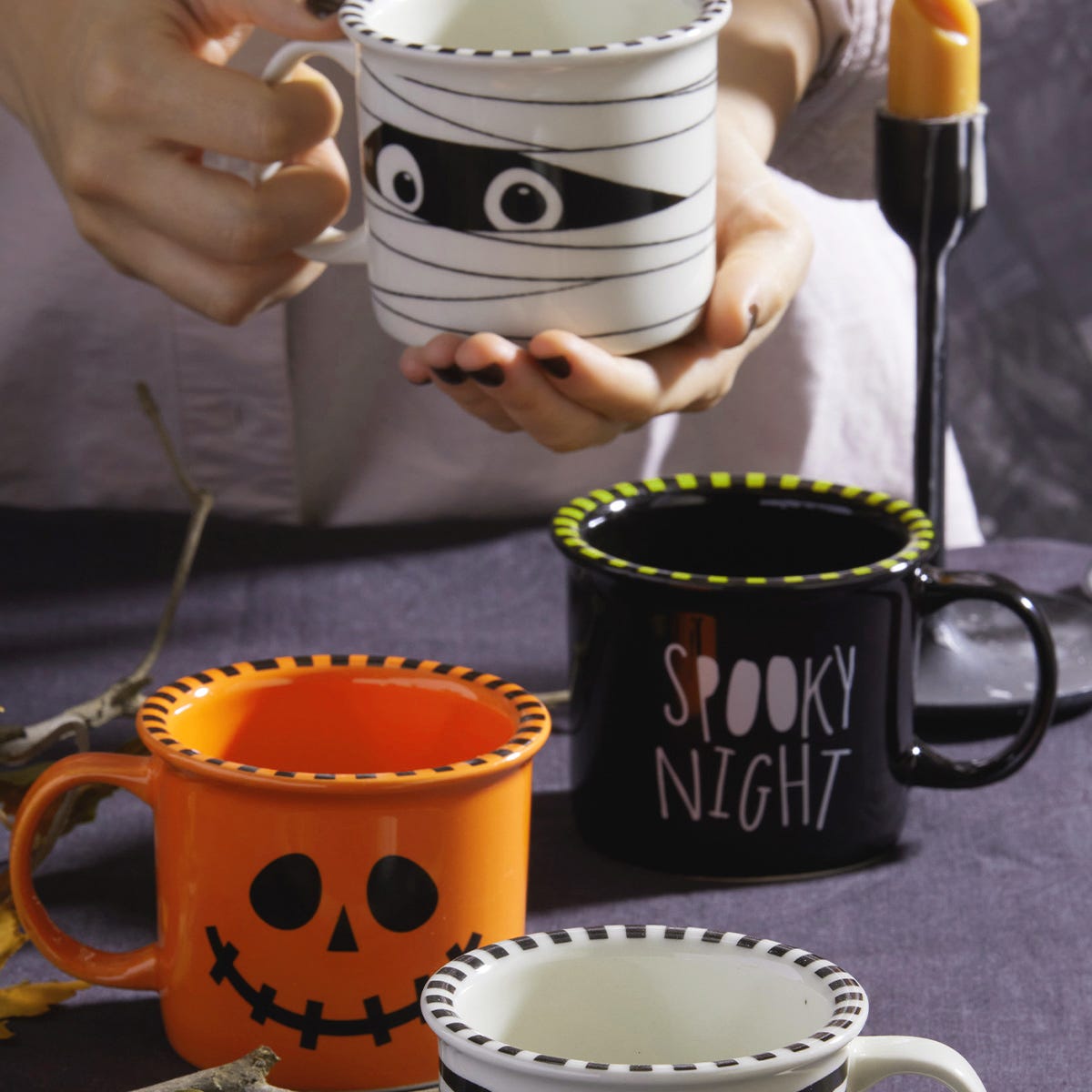 Taza mug de cerámica 250 ml Halloween PL120J406012 Corona